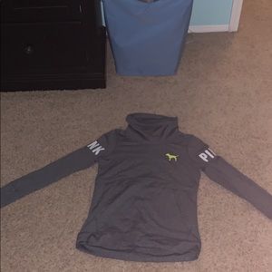 PINK ultimate turtle neck gym athletic jacket